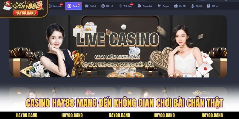 Casino HAY88 mang đến không gian chơi bài chân thật Casino HAY88 mang đến không gian chơi bài chân thật