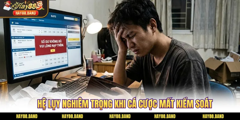 Hệ lụy nghiêm trọng khi cá cược mất kiểm soát Hệ lụy nghiêm trọng khi cá cược mất kiểm soát